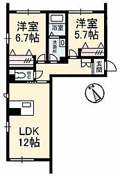 間取図画像 2LDK