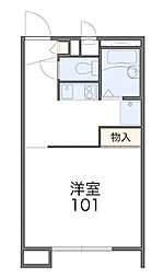 香川県高松市三条町42-27の賃貸アパート 2階1Kの間取り