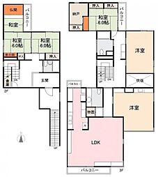番町ブリックガーデン 6SLDKの間取図画像