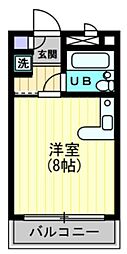 センチュリーガーデン 1Kの間取図画像
