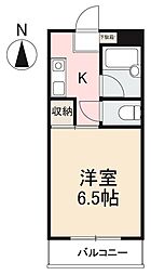 グランデ21 1Kの間取図画像