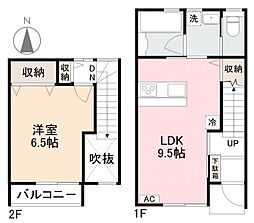 サニーコート西町 1LDKの間取図画像