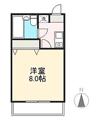 ローテンブルグ1 1Kの間取図画像