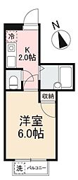 JR高徳線 栗林公園北口駅 徒歩8分の賃貸マンション 3階1Kの間取り