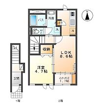 香川県高松市香西南町184-1（賃貸アパート1LDK・2階・42.34㎡） その2