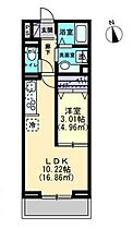 サニーコートＥＳ 202 ｜ 香川県高松市花園町一丁目2-12（賃貸アパート1LDK・2階・33.34㎡） その2