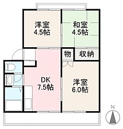 ニュークレインハイツF 3DKの間取図画像