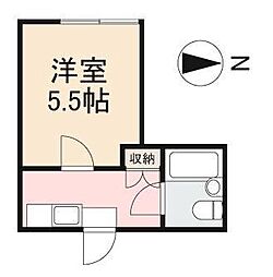 フォーブルK 1Kの間取図画像