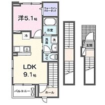 クラール元山駅前Ｂ 306 ｜ 香川県高松市元山町1067番地1（賃貸アパート1LDK・3階・42.20㎡） その2