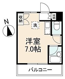 ＣＡＬＶＥＲＴ西宝町 6階ワンルームの間取り