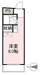 ハイツ亀岡 ワンルームの間取図画像