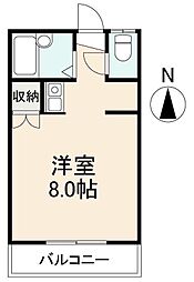 Ｓコート西宝町Ａ棟 2階ワンルームの間取り