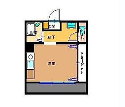 パテルノステル ワンルームの間取図画像