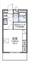 レオパレス川添 1Kの間取図画像