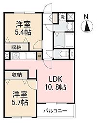 間取図画像 2LDK