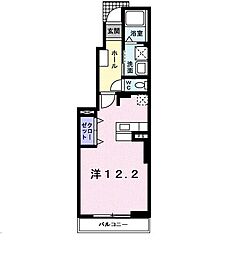アベンシス5 ワンルームの間取図画像