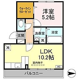 桜サライ 1LDKの間取図画像