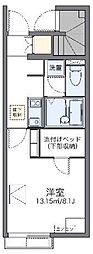 レオネクストクラインガルテン 1Kの間取図画像