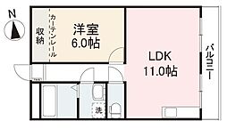 末広ハイツ 1LDKの間取図画像