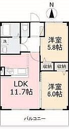 間取図画像 2LDK