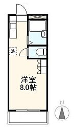 ヴィラ昭和町 1Kの間取図画像