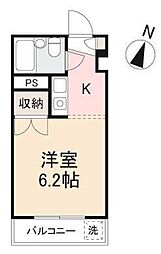 フジマンション 1Kの間取図画像