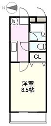 ａｐａｒｔｍｅｎｔ　Ｍ 2階1Kの間取り
