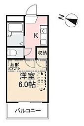 福岡レジデンスＣ 1階1Kの間取り