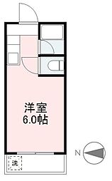 マイライフ鬼無 ワンルームの間取図画像