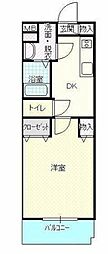 エマーブル 1DKの間取図画像