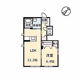エターナルメゾン 1LDKの間取図画像