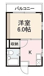 コート松島2 1Kの間取図画像