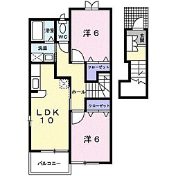 グレイトサクセスA 2LDKの間取図画像