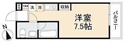 プランドール ワンルームの間取図画像