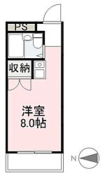 ハイツ亀岡 ワンルームの間取図画像