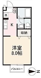 シャトル・Yuki 1Kの間取図画像