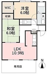 フォブール太田公園 2LDKの間取図画像