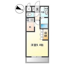 ラ・フォルテ 1Kの間取図画像