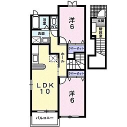 ヴィータ・リベラ国分寺B 2LDKの間取図画像