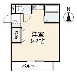 シャトレヴェルデェ ワンルームの間取図画像