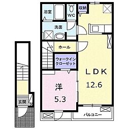 アプファールドI 1LDKの間取図画像