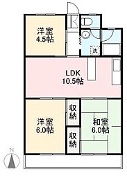 アリスト木太 3LDKの間取図画像