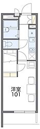 レオパレスフォンテーヌ高松 1Kの間取図画像