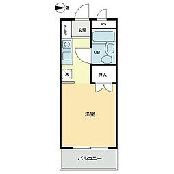 アーバンハイツ紫雲 ワンルームの間取図画像