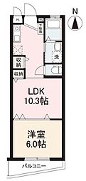 グランデヒカリ 1LDKの間取図画像
