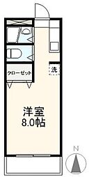 ヴィラ昭和町 1Kの間取図画像