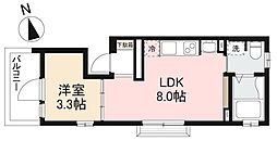 宮脇町レジデンス 1LDKの間取図画像