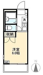 ピア三条北 ワンルームの間取図画像