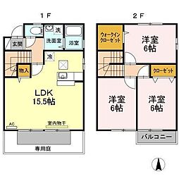 ローズコートC 3LDKの間取図画像