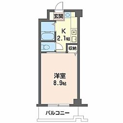 泉川マンション 1Kの間取図画像